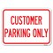 Signmission Customer Parking Only Heavy-Gauge Aluminum Rust Proof Parking Sign, 18" x 24", A-1824-24210 A-1824-24210 - alternate 1